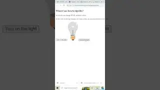 Bulb ON or OFF using Java Script #shortsfeed  #shorts #shortvideo #viralshorts