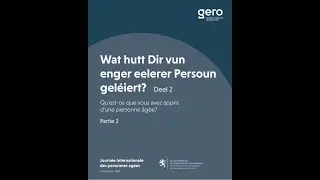 Wat hutt Dir vun enger eelerer Persoun geléiert? Deel 2