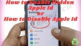 How to enable Apple id hidden or disable apple id