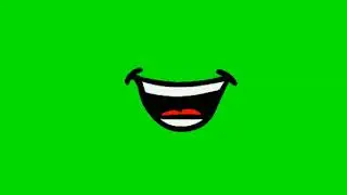 Mouth speaking with lips on Green Screen
