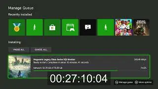 Downloading HOGWARTS LEGACY at 1000 Mbps on XBOX SERIES X