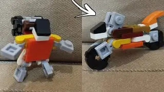 Как сделать мотоцикл-трансформер из Лего.#lego