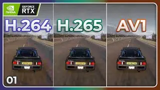 NVIDIA AV1 vs H.265 vs H.264 Quality Comparison | Multiple Bitrates #01