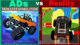 Game Ads Vs Reality, Monster Demolition Gameplay, Android, iOS