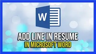 How To Add Line In Resume In Word (2024) | How To Make a Resume For Students in Microsoft Word!