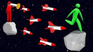 GANG BEASTS + STICK FIGHT In SPACE! (Super Smash)