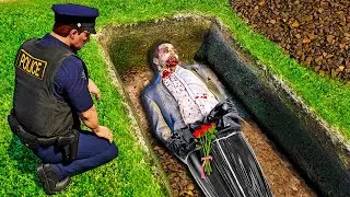 Burying DEAD Michael in GTA 5! He got MURDERED!