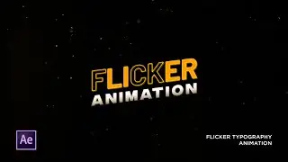 After Effects Tutorials - Flicker Text Animation in After Effects - Typography Animation