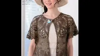 HOW TO TIE SUMMER FISHNET JACKE .КАК СВЯЗАТЬ ЛЕТНИЙ АЖУРНЫЙ ЖАКЕТ С КРУГЛОЙ КОКЕТКОЙ. часть 4.