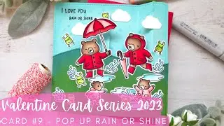 Valentine Card Series 2023 #9 | Lawn Fawn | Copic Coloring| Peekaboo Pop-Up Interactive Card