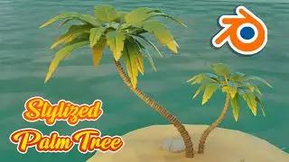 How to make Stylized Low poly Palm Tree in Blender 3.5 | Blender Beginner Tutorial