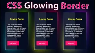 CSS Glowing Gradient Border Effects 🔥 | Pure CSS Glowing Gradient Cards