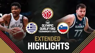 Semi-Finals: Greece 🇬🇷 vs Slovenia 🇸🇮 | Extended Highlights | FIBA OQT 2024 Greece