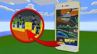 Я ЗАКРЫЛ 100 НУБОВ В АЙФОНЕ В МАЙНКРАФТ ! АРМИЯ НУБИКОВ ПРОТИВ ЛОВУШКА ПРО В MINECRAFT МУЛЬТИК