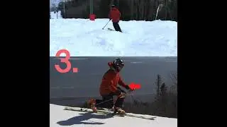 Telemark ski moguls Part 2 - How to slow down  #Shorts