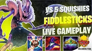 Fiddlesticks vs 5 Squishies - Wild Rift HellsDevil Plus Gameplay