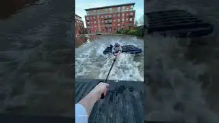 Riding Inflatable Mattress Through Floods 😂💦