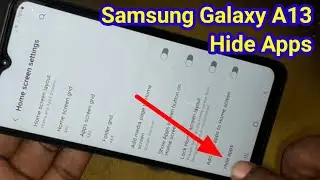 Samsung A13 Hide Apps Settings | How To Hide Unhide Apps in Samsung Galaxy A13