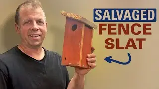 Slant Roof Birdhouse Made from Salvaged Redwood