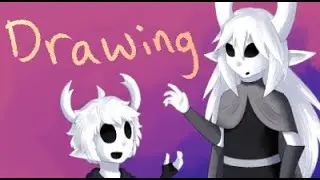 Little Ghost and The Hollow Knight ~ Gijinka ~ Art Process