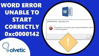 FIX WORD ERROR ✔️ The Application was Unable to Start Correctly 0xc0000142