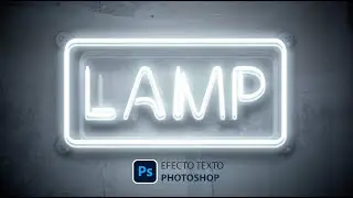 Como hacer efecto de texto luz de neon blanca en photoshop