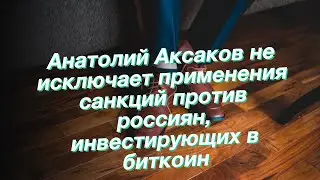 Анатолий Аксаков не исключает применения санкций против россиян, инвестирующих в биткоин