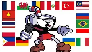 Friday Night Funkin' Cuphead in different languages meme (FNF)
