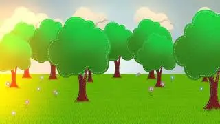Детский футаж  ФОН  Деревья и цветы