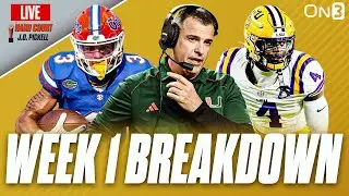 CFB Week 1: Florida vs Miami BATTLES, UGA vs Clemson, LSU vs USC | UPSET Watch | Michigan QB Race