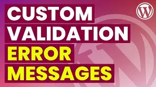 Customize Contact Form 7 Validation Error Messages | Custom Error Messages for WordPress Forms