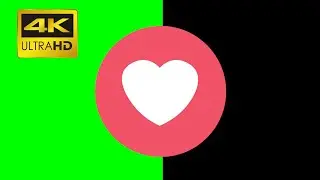 Instagram like button animation | green screen, chroma key, transparent background | 4K 60 fps