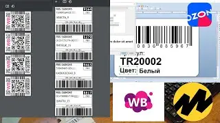 Bartender + Excel печать маркировки товара для Ozon, Wildberries
