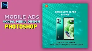 Mobile Brand Advertisement | Social Media Banner | Photoshop Tutorial