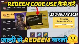 FREE FIRE REDEEM CODE 23 JANUARY 2025 | HOW TO USE REDEEM CODE IN FREE FIRE | HOW TO REDEEM 23 JAN