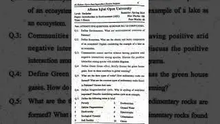 1421 past paper ! Aiou past paper course code 1421 