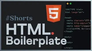HTML Boilerplate in less than 5 seconds 