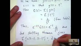 Second shifting theorem of Laplace transforms