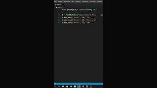 How to create table in Python | Python 