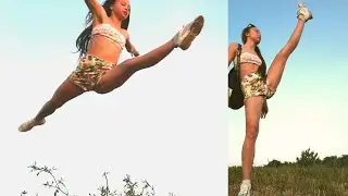 Gymnastics / Twine gymnast / Testing phone samsung a51 slow motion / Stretching