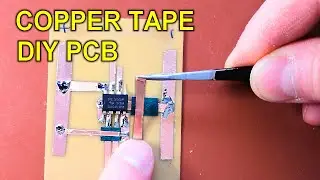 Copper Tape Circuit Board with 555 timer prototype