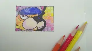 How to draw an avatar of General Gavs from Brawl Stars