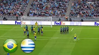 Brazil vs Uruguay - FIFA World Cup 2022 Qualification - Neymar Free Kick Goal - eFootball PES 2021
