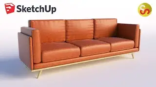 Modeling Yet Another Living room Sofa 😊 - Sketchup tutorial timelapse