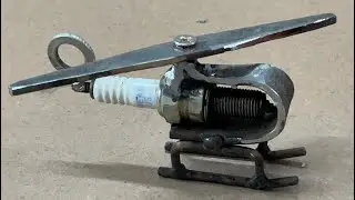 How to make mini helicopter using old spark plug,how else to use spark plug,spark plugs design