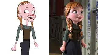 Frozen Fynny Anna Drawing Meme | Funny Drawing ✍🤣