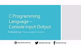 C language console input output formatted unformatted functions