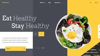 How To Make Restaurant Website Design Using HTML CSS and GSAP Animation | Food website design