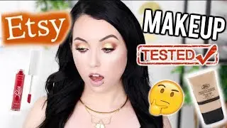 HOMEMADE MAKEUP!? ETSY MAKEUP TESTED Full Face of First Impressions!