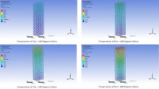 ✅💯✅ Ansys Thermal Project # 2 : Tall Steel Structure Under Fire Load | Steady State Analysis